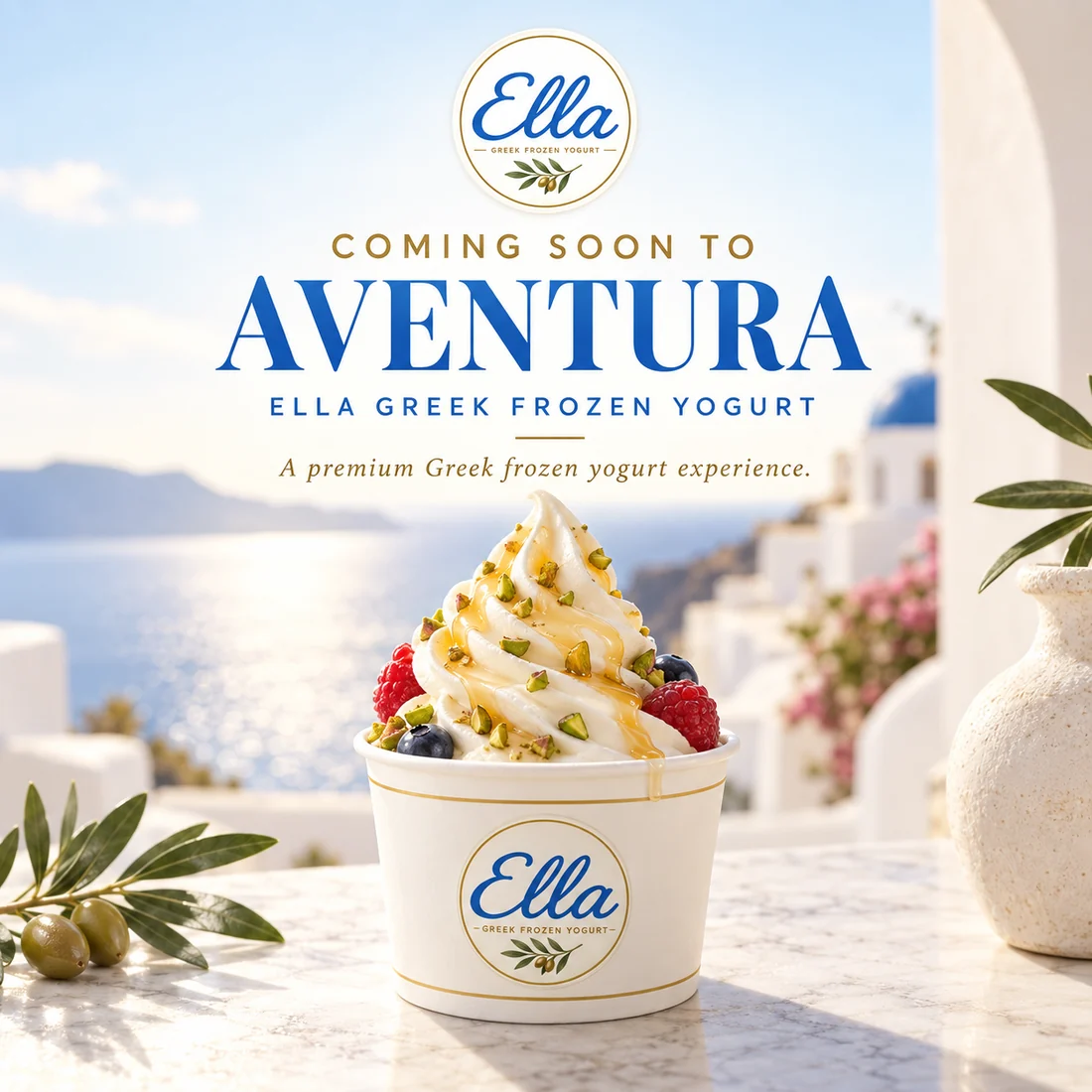 Ella Greek frozen yogurt coming soon to Aventura